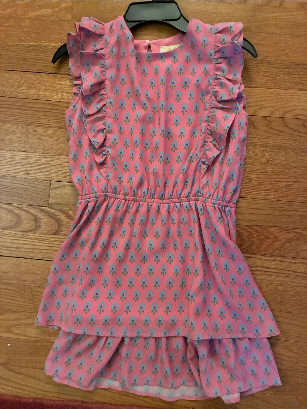 The Beaufort Bonnet Company Pink Floral Ruffle Girls Dress